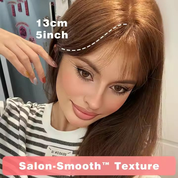 Single Top U Lace Long Straight Layered Wigs Women's 26 Inch Friendly Heat Resistant Synthetic Light Brown Wigs Natural Hairline